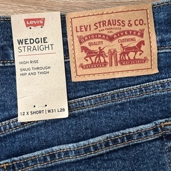 Levis wedgie fit high rise jeans size 31 size 12 - Picture 7 of 12
